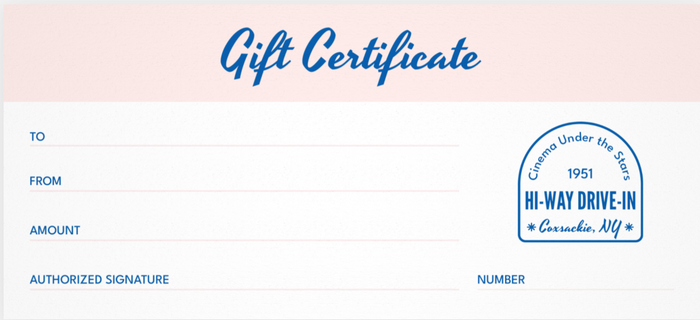 GIFT CERTIFICATE